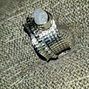 Sterling silver and moonstone ring